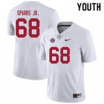NCAA Youth Alabama Crimson Tide #68 Alajujuan Sparks Jr. Stitched College 2021 Nike Authentic White Football Jersey JL17J13UB